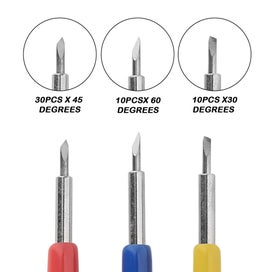 Listing 9 of 11 for 30,45,60 Degree Cutting Blades - 50 Pcs Replacement Blades for Cricut E