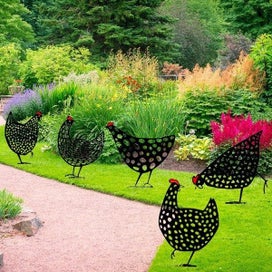 Listing 3 of 11 for 5 Style Gardening Ornaments Chicken Yard Art Garden Backyard Lawn Stake