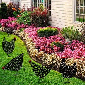 Listing 7 of 11 for 5 Style Gardening Ornaments Chicken Yard Art Garden Backyard Lawn Stake