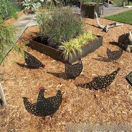 Listing 9 of 11 for 5 Style Gardening Ornaments Chicken Yard Art Garden Backyard Lawn Stake
