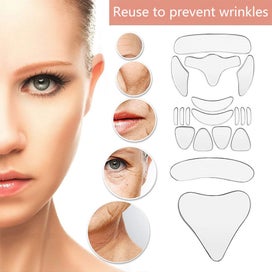 Listing 4 of 9 for 18Pcs Reusable Silicone Wrinkle Removal Stickers Anti-wrinkle Face Neck