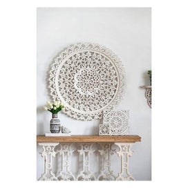 Listing 3 of 3 for Rembrandt Carved Wall Art - White (SE2084)