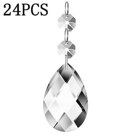 Listing 2 of 5 for (24pcs) 38mm Teardrop Crystal Pendants Crystal Glass Chandelier Prism Suncatcher