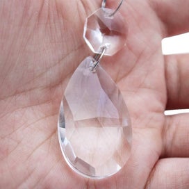 Listing 4 of 5 for (24pcs) 38mm Teardrop Crystal Pendants Crystal Glass Chandelier Prism Suncatcher