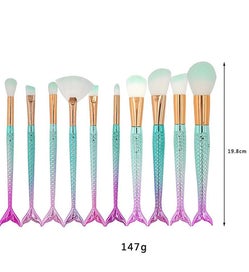 Listing 3 of 5 for 11pcs Makeup Brushes Set 3d Mermaid Make Up Foundation Eyeshadow Eyebrow Eyeline
