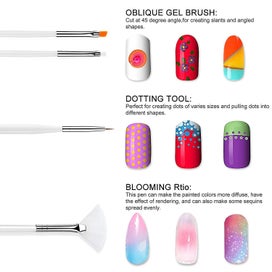 Listing 2 of 4 for 15 Pcs Nail Brush, Gel Brush For Nails, Nail Art Brush, Gel Brush, Nail Brush, A