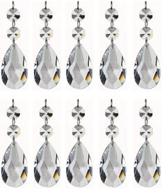 Listing 1 of 5 for 10 Pcs Teardrop Crystal Jewelry Pendants Pendant Glass Glass Bead Chandelier Cry