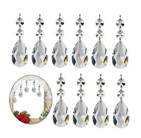 Listing 3 of 5 for 10 Pcs Teardrop Crystal Jewelry Pendants Pendant Glass Glass Bead Chandelier Cry