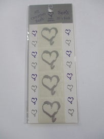 Listing 1 of 1 for PURPLE & SILVER HEART STICKERS