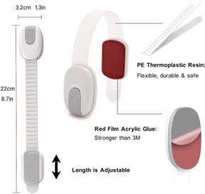 Listing 3 of 5 for Child Safety Lock Set Of 12, Baby Door Lock Adjustable Soft Band, Baby Child Saf