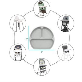 Listing 2 of 4 for Infant Feeding Bowls-divided Food-grade Silicone Suction Plate For Weaning Babie