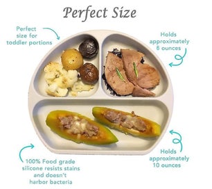 Listing 4 of 4 for Infant Feeding Bowls-divided Food-grade Silicone Suction Plate For Weaning Babie