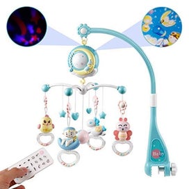 Listing 2 of 4 for Baby Mobile For Cot Crib With Light And Music, Projector And Remote Control