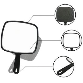 Listing 2 of 5 for Hand Held Mirror Salon Barbers Hairdressers Paddle Mirror With Handleblack