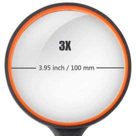 Listing 3 of 3 for 3x Magnifying Glass, Handheld Reading Magnifier, 100mm Magnifying Glass Lens, Th