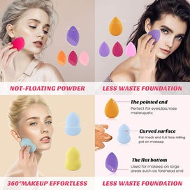 Listing 4 of 4 for 8 Pcs Makeup Sponge Set Beauty Cosmetics Tool Flawless Facial Powder Puff Blendi