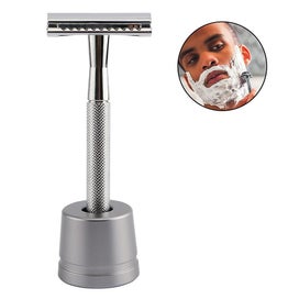 Listing 2 of 4 for Old-fashioned Manual Razor Metal Safety Razor With Razor Stand Eco Friendly And