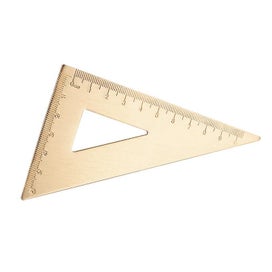 Listing 4 of 4 for 3 Pack Vintage Brass Straight Ruler, Triangle Ruler, Protractor, Geometry Set, C