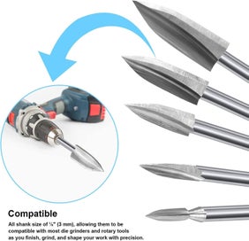 Listing 4 of 5 for 10 Pices D'accessoires De Forage De Sculpture Et De Gravure Sur Bois Foret De Gr