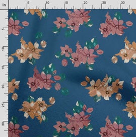 Listing 3 of 5 for Soimoi Floral Print, Poly Taffeta Fabric, Decor Sewing Fabric by The Yard 56