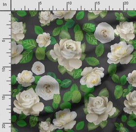 Listing 2 of 5 for Soimoi Floral Print, Poly Taffeta Fabric, Decor Sewing Fabric by The Yard 56