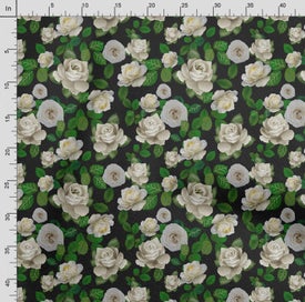 Listing 4 of 5 for Soimoi Floral Print, Poly Taffeta Fabric, Decor Sewing Fabric by The Yard 56
