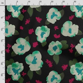 Listing 3 of 5 for Soimoi Floral Print, Poly Taffeta Fabric, Decor Sewing Fabric by The Yard 56