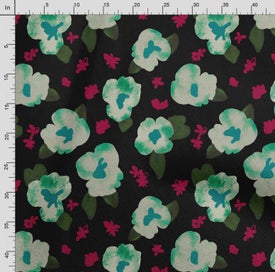 Listing 4 of 5 for Soimoi Floral Print, Poly Taffeta Fabric, Decor Sewing Fabric by The Yard 56
