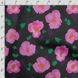 Listing 3 of 5 for Soimoi Floral Print, Poly Taffeta Fabric, Decor Sewing Fabric by The Yard 56