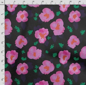Listing 4 of 5 for Soimoi Floral Print, Poly Taffeta Fabric, Decor Sewing Fabric by The Yard 56