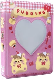 Listing 2 of 5 for 3 Inch Mini Photo Album Photocard Holder , Love Heart Hollow Photocard Id Holder