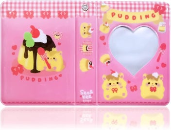 Listing 4 of 5 for 3 Inch Mini Photo Album Photocard Holder , Love Heart Hollow Photocard Id Holder