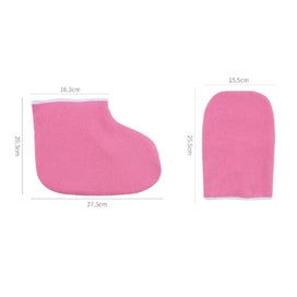 Listing 5 of 5 for Bran 1 Pair Of Gloves + 1 Pair Of Foot Covers Paraffin Bathroom Treatment Terry