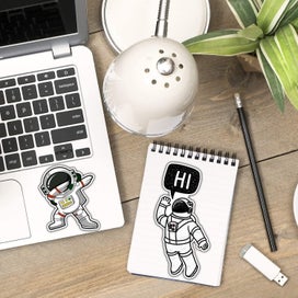 Listing 3 of 5 for 50 Pcs Stickers Pack For Water Bottles, Nasa Logo Space Astronaut Vinyl Sticker