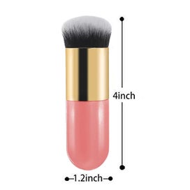 Listing 4 of 4 for 2 Pieces Foundation Brush, Chubby Makeup Brush, Suit For Blending Liquid, Cream