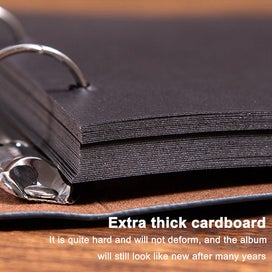 Listing 4 of 5 for Bran Leather Self -design Photo Album Scrapbook Album Photo Book Wedding Guest B