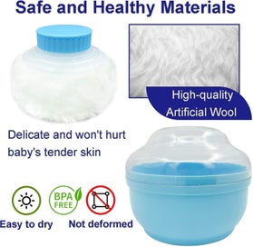 Listing 3 of 5 for Bran Storage Body Powder Container, Large 3.5" Fluffy Body After-bath Powder Cas