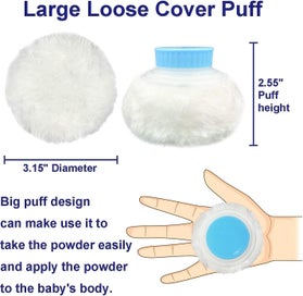 Listing 5 of 5 for Bran Storage Body Powder Container, Large 3.5" Fluffy Body After-bath Powder Cas