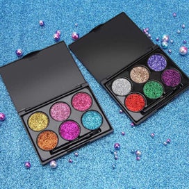 Listing 3 of 5 for Bran Face Paint Colours Glitter 6 Colors Makeup Palette Shimmer Eyeshadow Palett