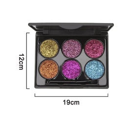 Listing 5 of 5 for Bran Face Paint Colours Glitter 6 Colors Makeup Palette Shimmer Eyeshadow Palett