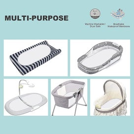 Listing 2 of 5 for Waterproof Changing Pad Liners Of 6 Pack - Hypoallergenic & Ultra Soft Changing