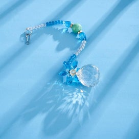 Listing 4 of 5 for 6 Pack Crystal Glass Sun Catcher, Prism Pendant Light, Rainbow Maker