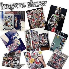 Listing 4 of 5 for Stickers For Water Bottles, 50 Pack/pcs Neon Light Style Hydroflask Stickers Aes