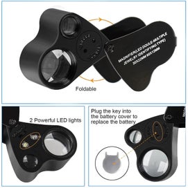 Listing 4 of 4 for Jewellers Loupe, Teoyall 30x60 Illuminated Jewelry Magnifying Glass