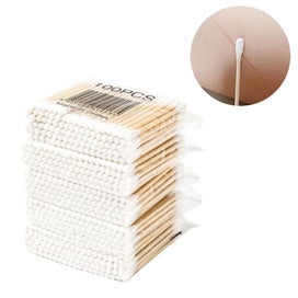 Listing 2 of 5 for 100pcs Biodegradable Bamboo Cotton Swabs Compostable Wooden Ear Sticks Zero Wast
