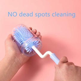 Listing 3 of 5 for Bottle Brush Setsilicone Baby Bottle Brush Set, Used To Clean Baby Bottles, Wate