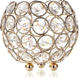 Listing 1 of 5 for 10cm Crystal Bowl Votive Candleholder Sparkly Tea Light Candle Holders Candle La