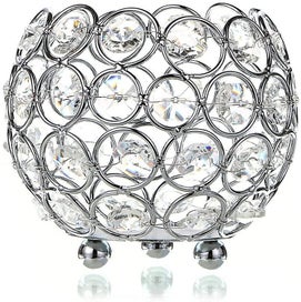 Listing 2 of 5 for 10cm Crystal Bowl Votive Candleholder Sparkly Tea Light Candle Holders Candle La