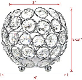 Listing 3 of 5 for 10cm Crystal Bowl Votive Candleholder Sparkly Tea Light Candle Holders Candle La