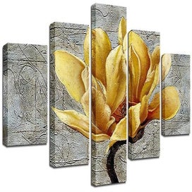 Listing 2 of 4 for Canvas Artwork For Walls Yellow Flowers Hd Inkjet Decorative Paintings Home Kitc